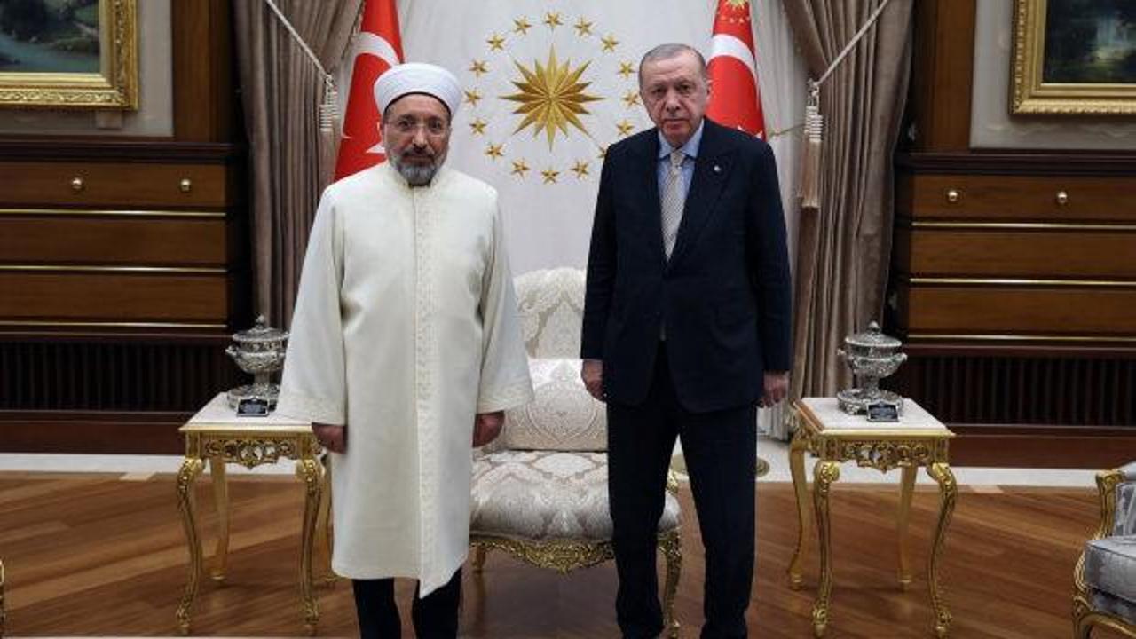 Son dakika: Cumhurbaşkanı Erdoğan, Diyanet İşleri Başkanı Arpaguş'u kabul etti