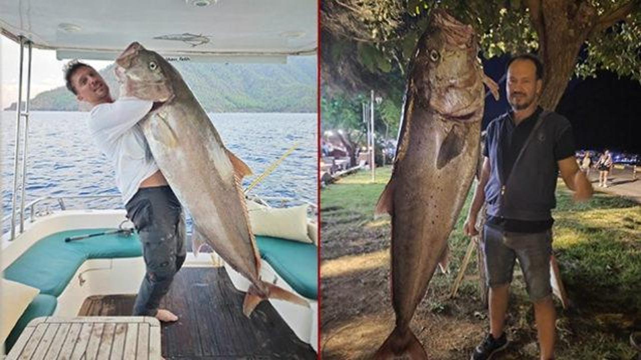 Antalya'da 60 kiloluk balık yakalayan iki arkadaş, kazancın tamamını bağışladı
