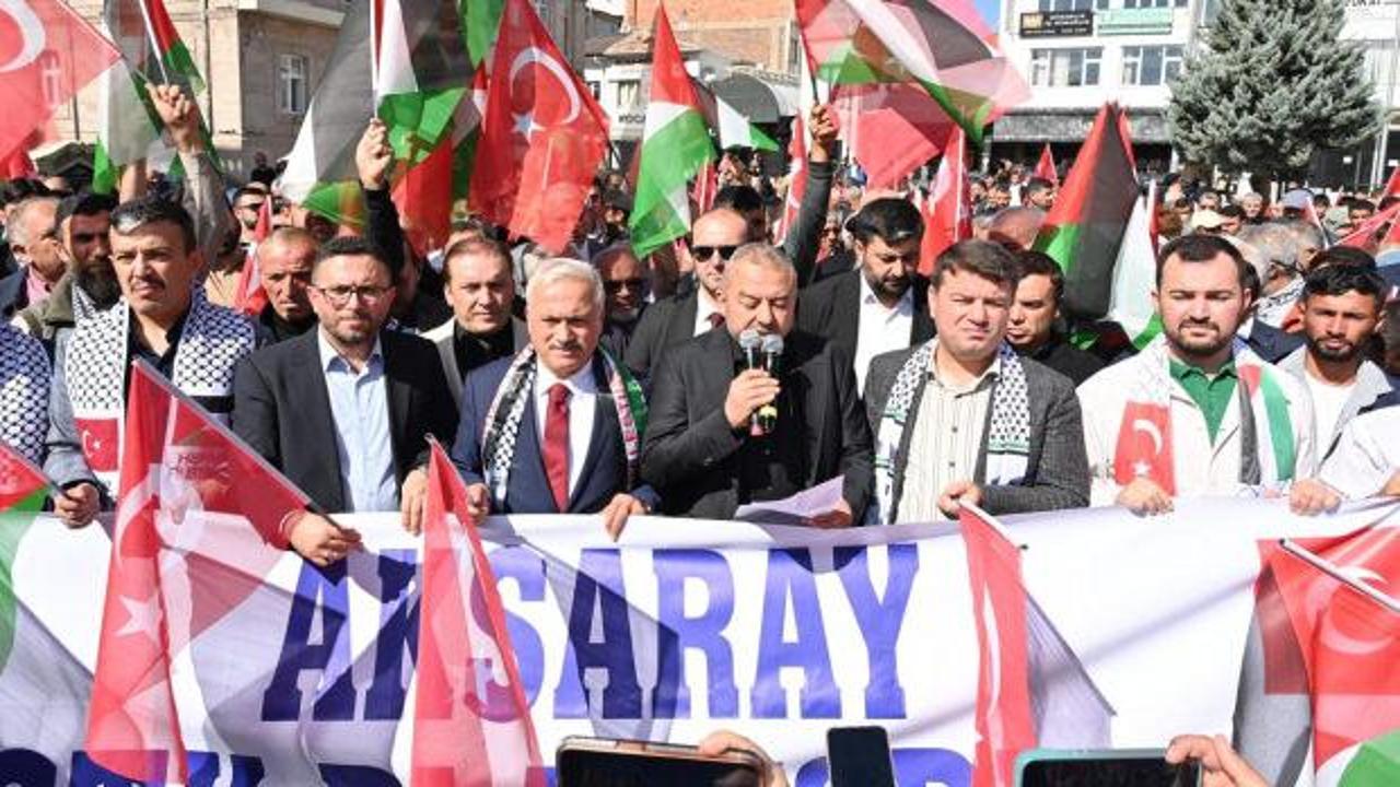 Aksaray, Gazze için ayaklandı
