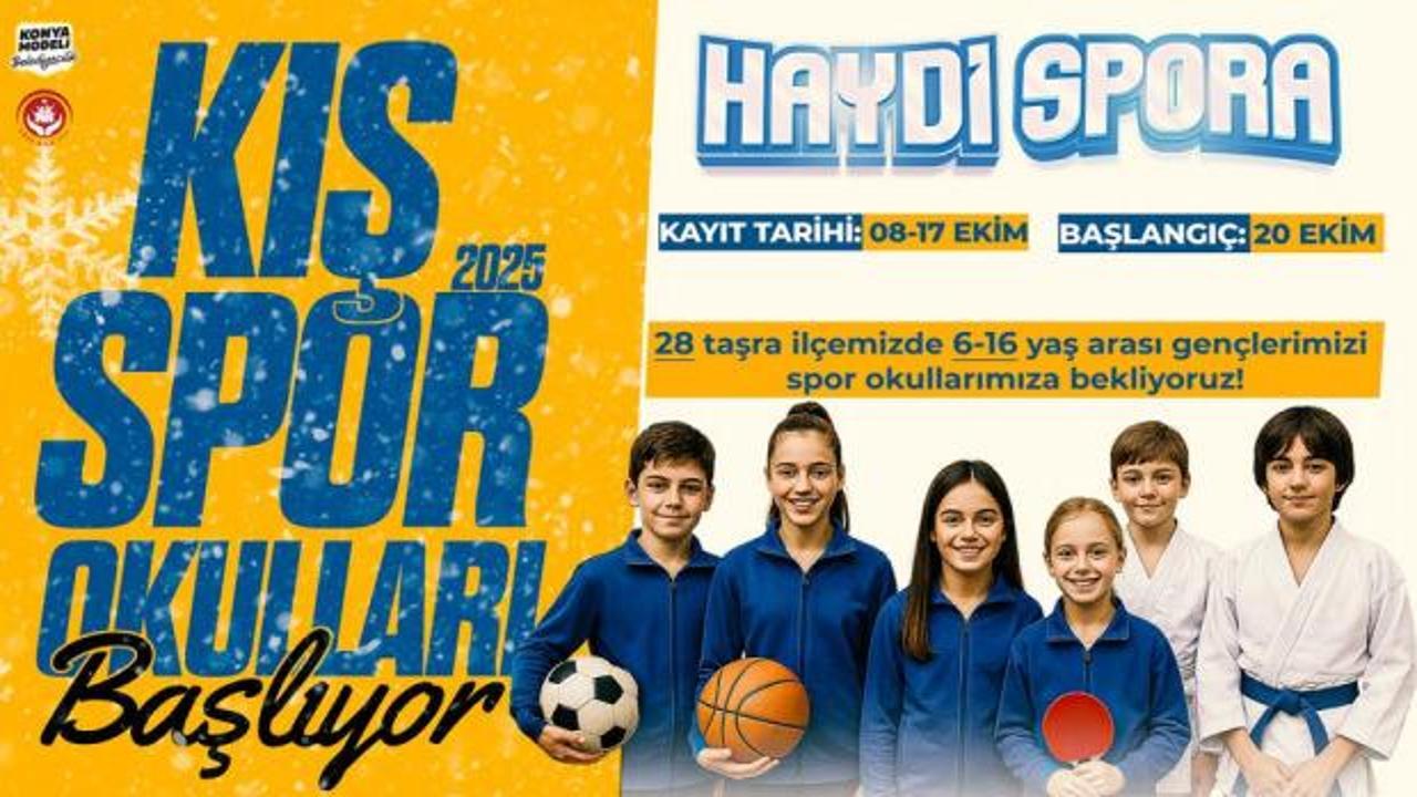Konya Büyükşehir'in 28 ilçedeki Kış Spor Okulları’nda kayıtları başladı