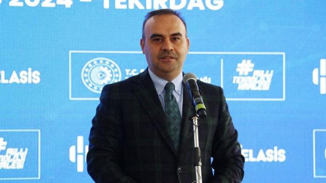 Sanayi ve Teknoloji Bakanı Kacır Tekirdağ'da fabrika temel atma töreninde konuştu: