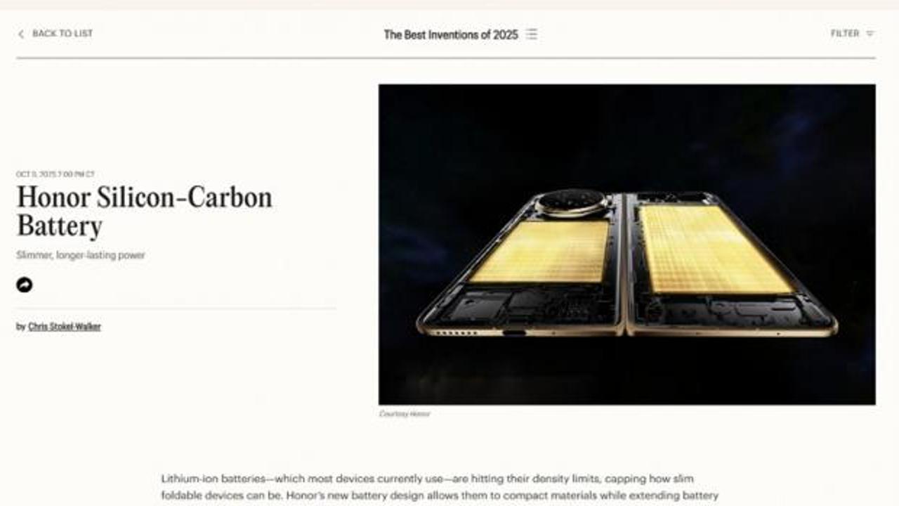 HONOR, prestijli TIME Best Inventions 2025 Ödülleri'nde iki ödül kazandı