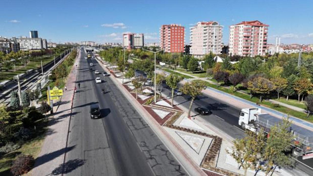 Konya Belediyesi'nden örnek peyzaj düzenlemesi