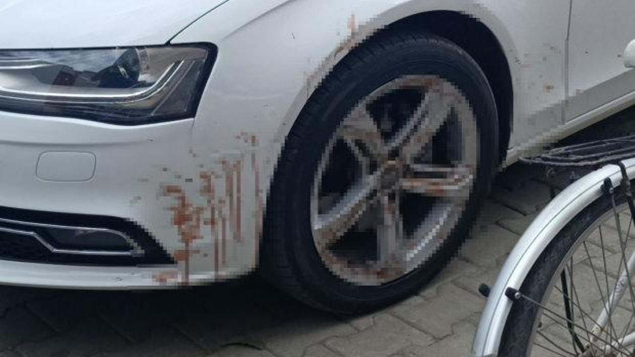 Araç tekerindeki kan polisi harekete geçirdi! Gerçek kısa sürede ortaya çıktı