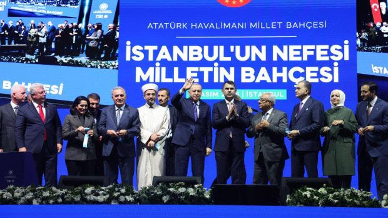 Erdoğan'dan, Atatürk Havalimanı Millet Bahçesi açılış programına ilişkin paylaşım