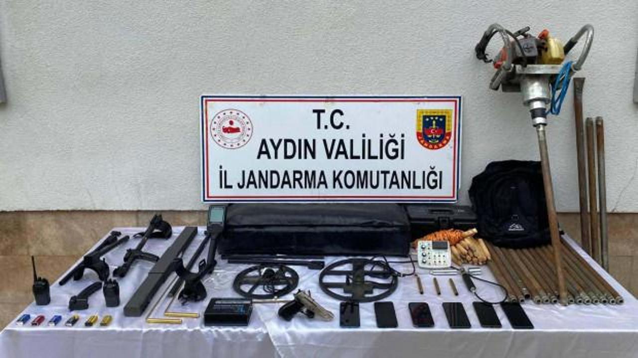 Aydın'da sit alanında kaçak kazıya 6 gözaltı
