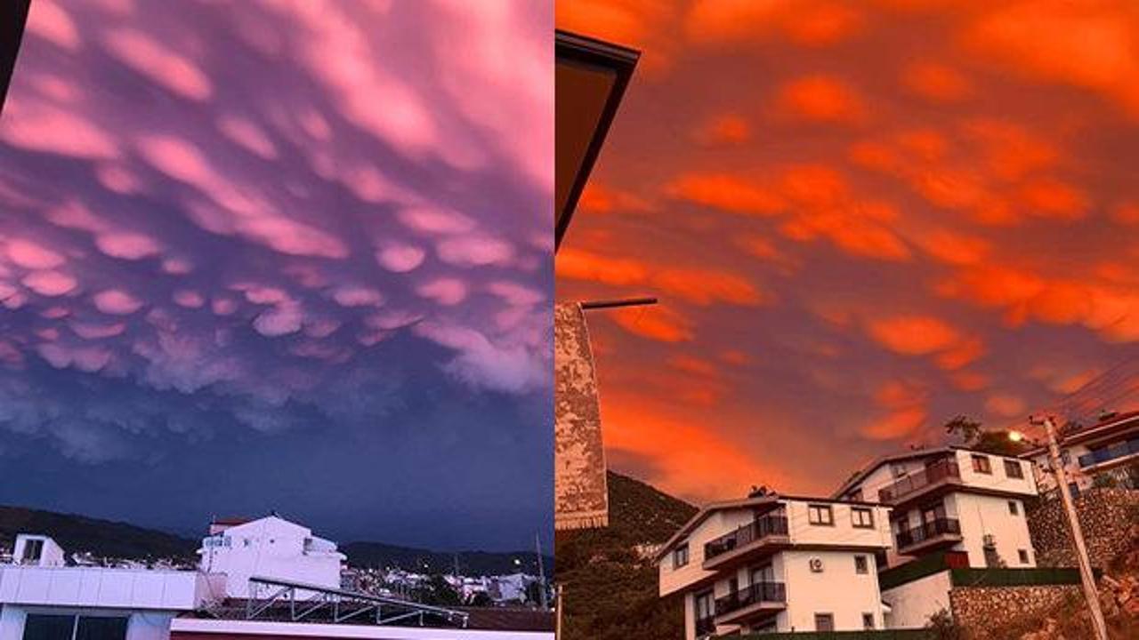 Bir ilde 'Mammatus bulutları' görüldü! Gören telefona sarıldı