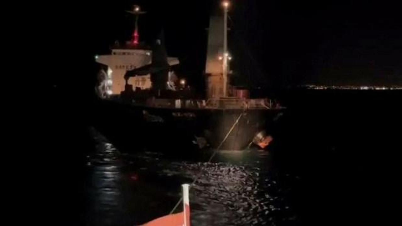 Çanakkale Boğazı'nda arızalanan gemi güvenli bölgeye demirletildi