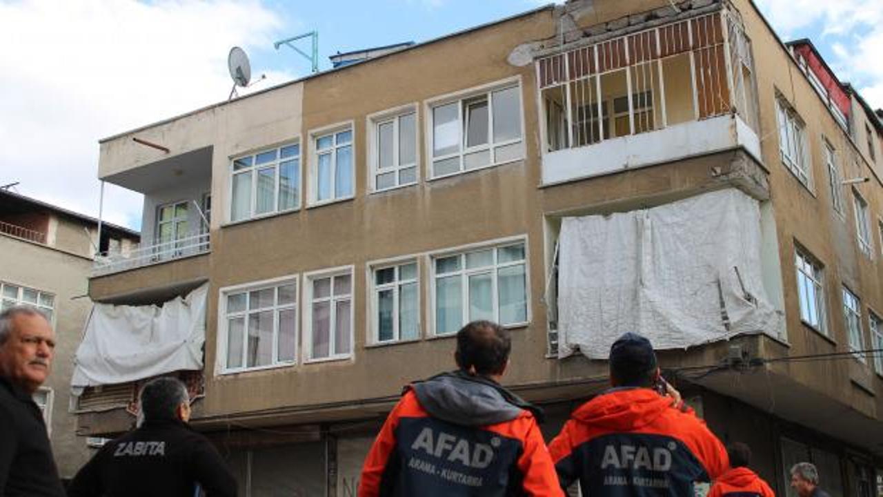 Kayseri'de hareketli anlar: Yıkılma tehlikesi olan bina boşaltıldı!