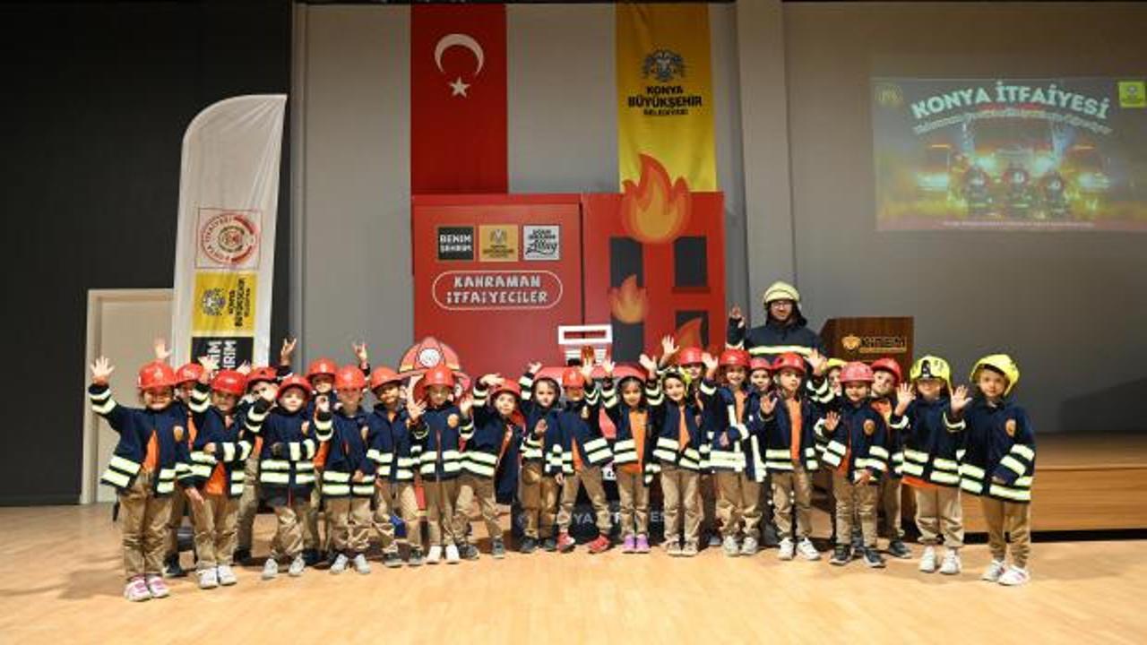 Konya B&uuml;y&uuml;kşehir 31 il&ccedil;ede &ouml;ğrencilere itfaiye bilinci kazandırıyor 