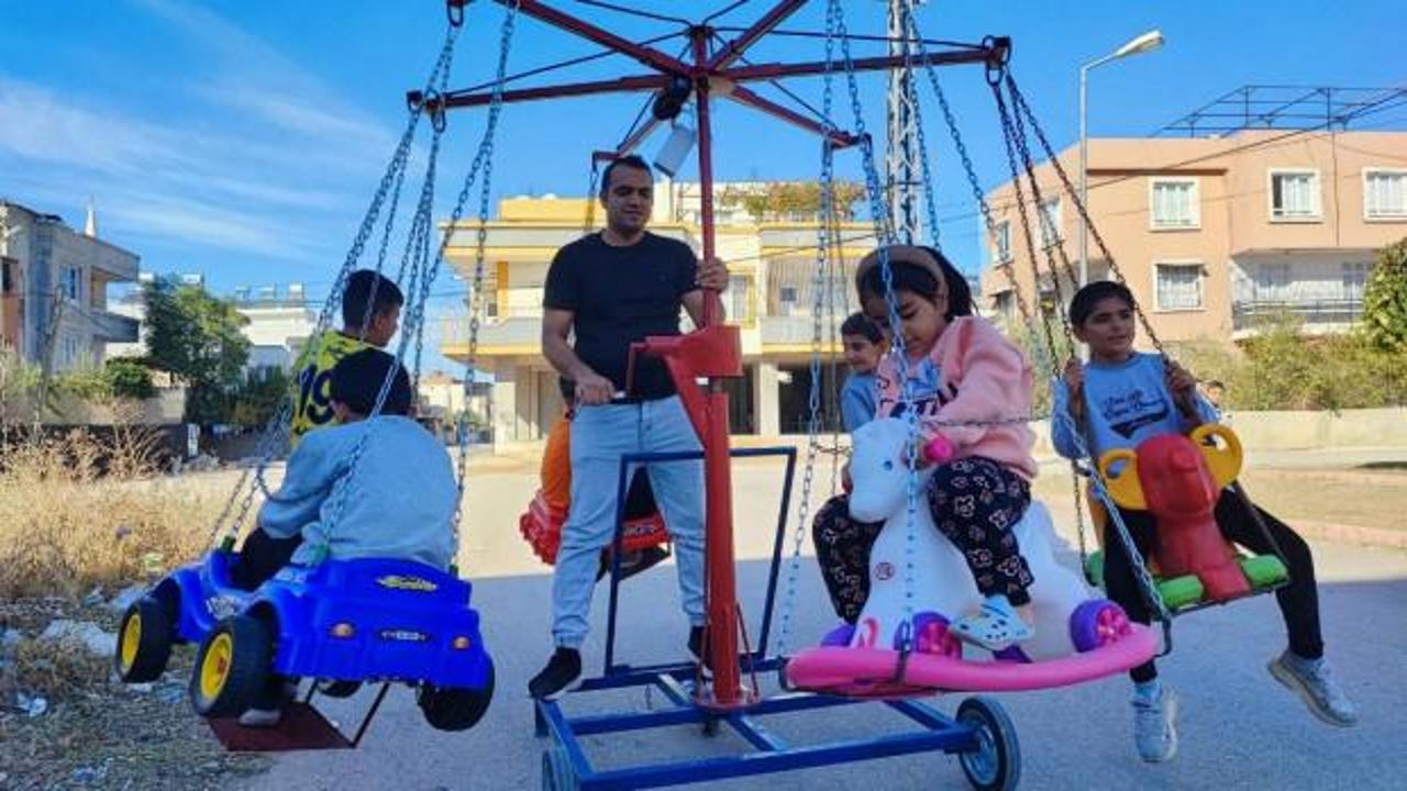 İmrendiren hayal: Seyyar dönme dolapla yüzleri güldürdü