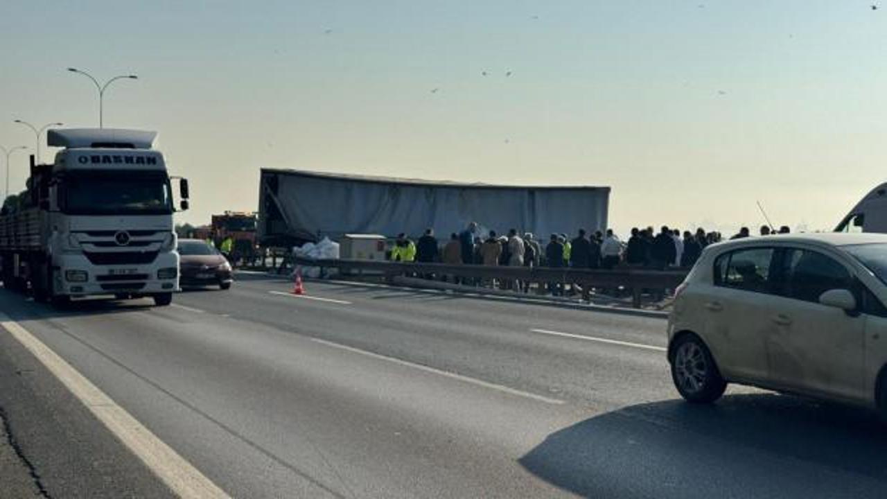 Anadolu Otoyolu'nda kaza: Yol kapandı!