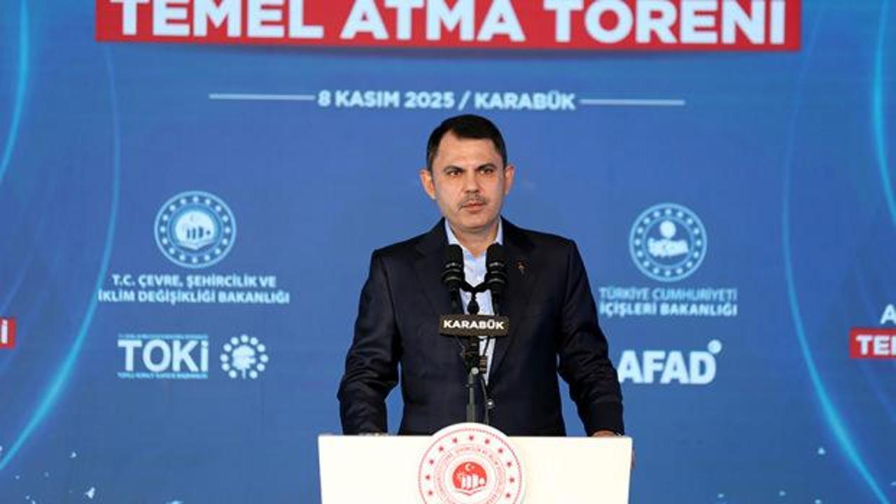 Bakan Kurum afet konutlarının temelini k&ouml;yl&uuml;lerle birlikte attı!