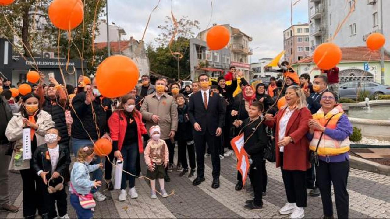 Ezine'de 'Lösemili Çocuklar Haftası' etkinlikleriyle farkındalık oluşturuldu