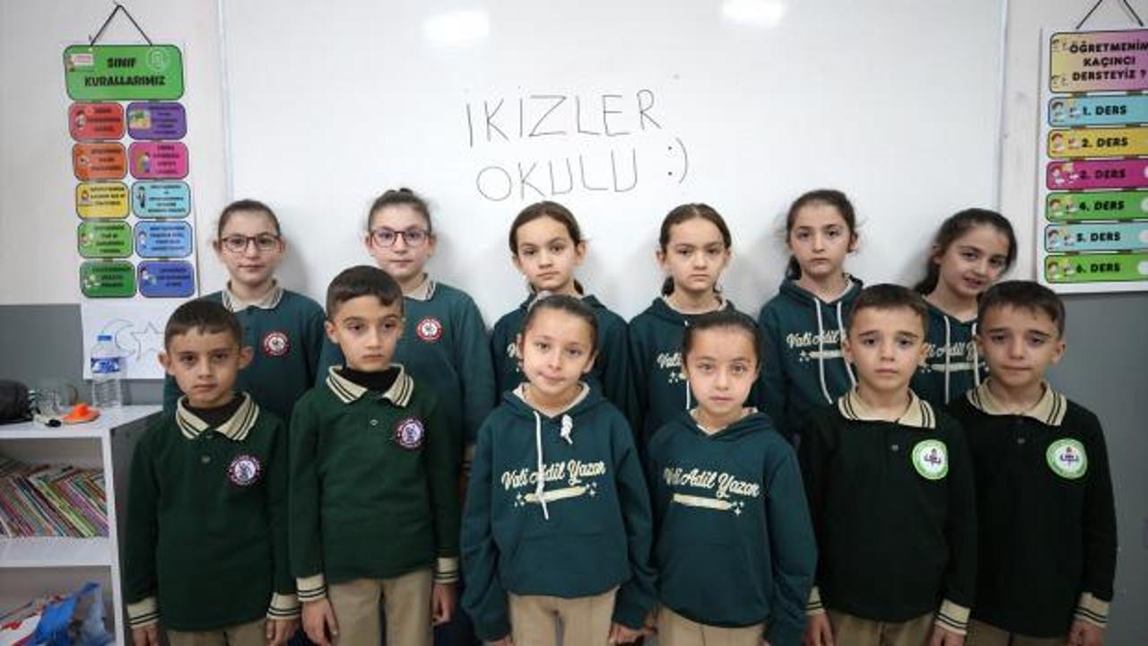 Muş'taki "ikizler okulu"nda 21 ikiz eğitim görüyor