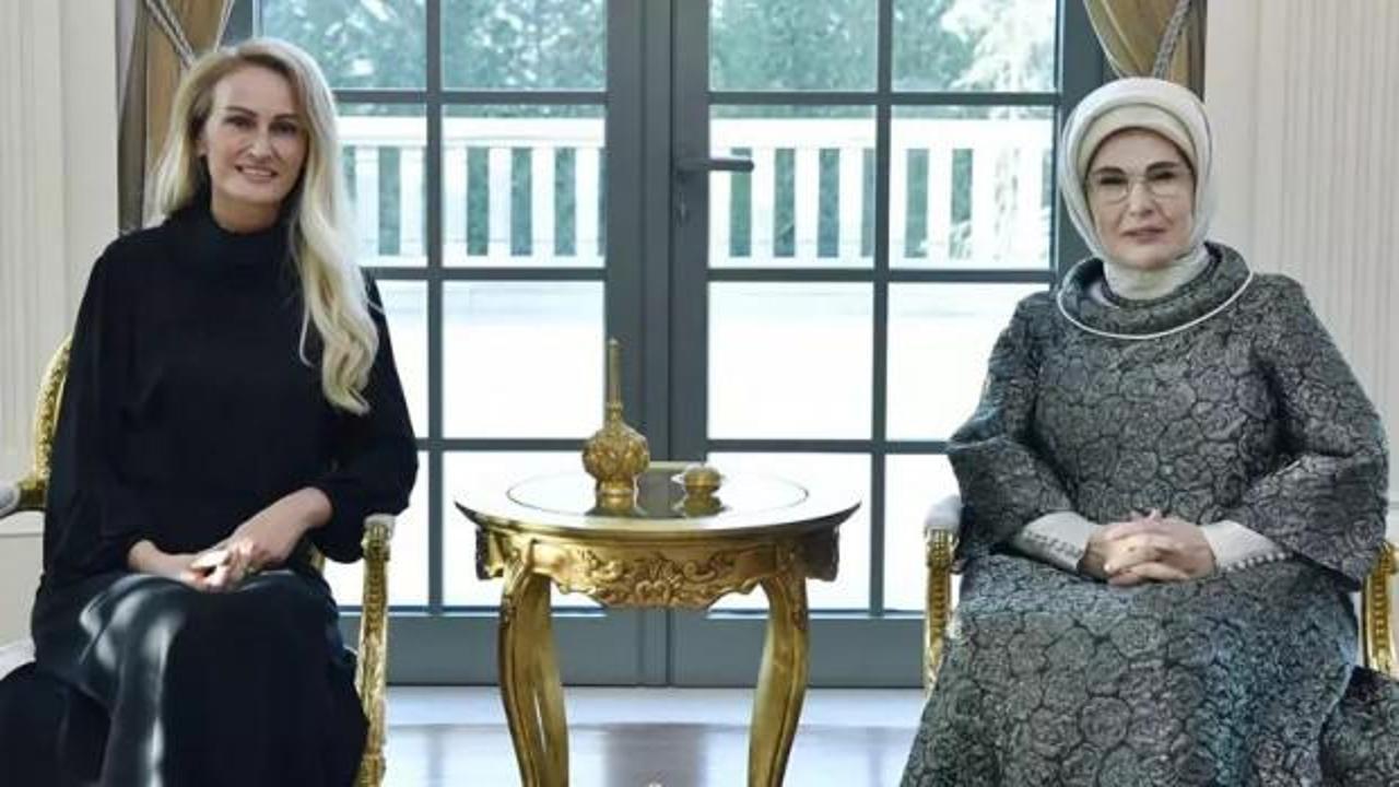 Emine Erdoğan, KKTC Cumhurbaşkanı'nın eşi Nilden Bektaş Erhürman ile görüştü
