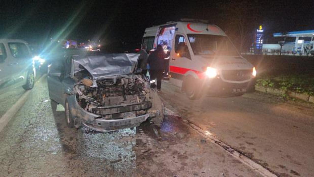 Akıllara durgunluk veren kaza! Durduğu yerde çarptı