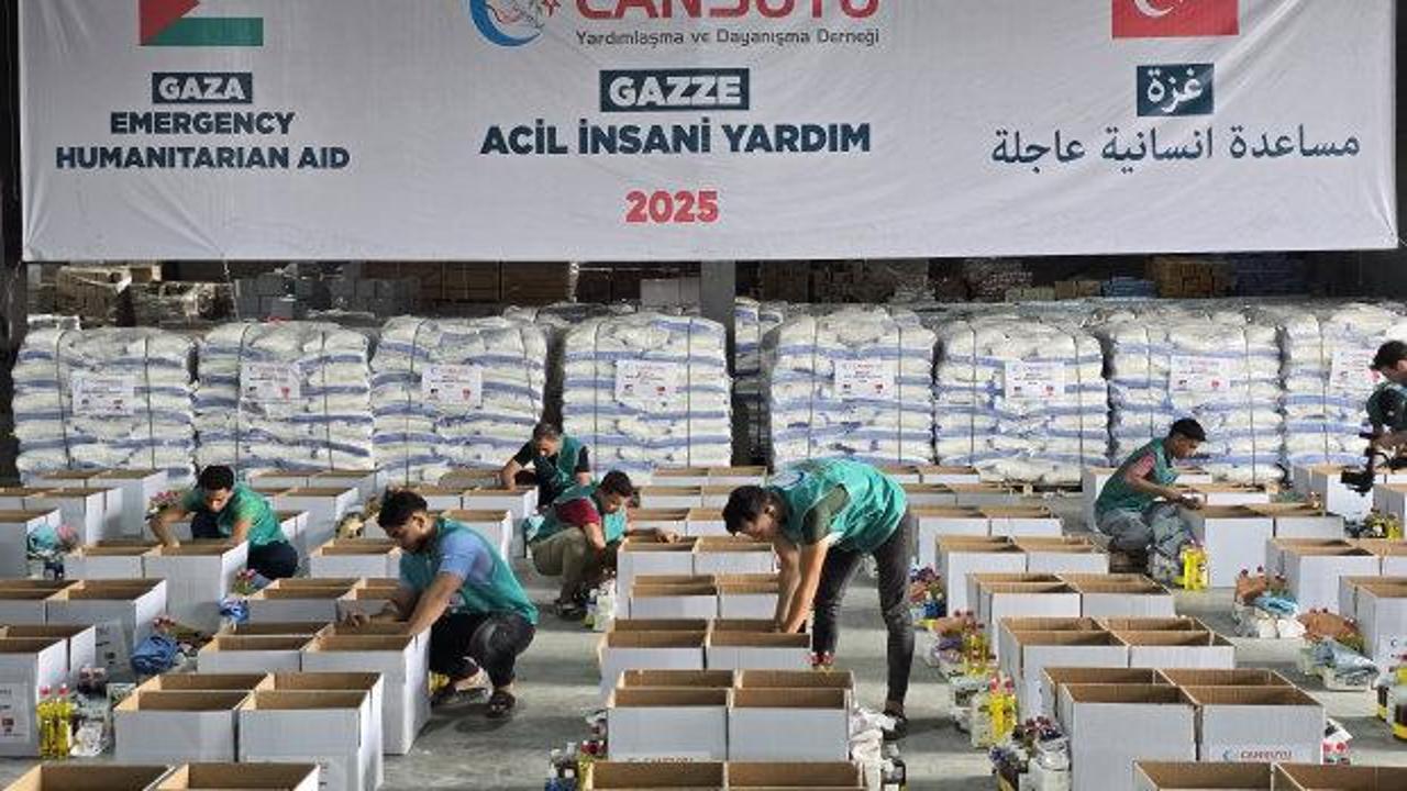 Cansuyu'ndan Gazze'ye 400 ton acil insani yardım