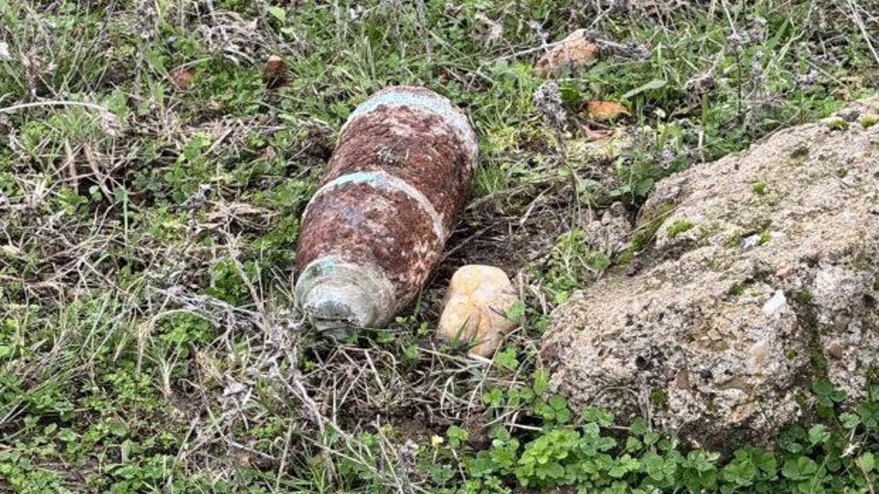Edirne'de k&ouml;y merasında bulunan top mermisi imha edildi