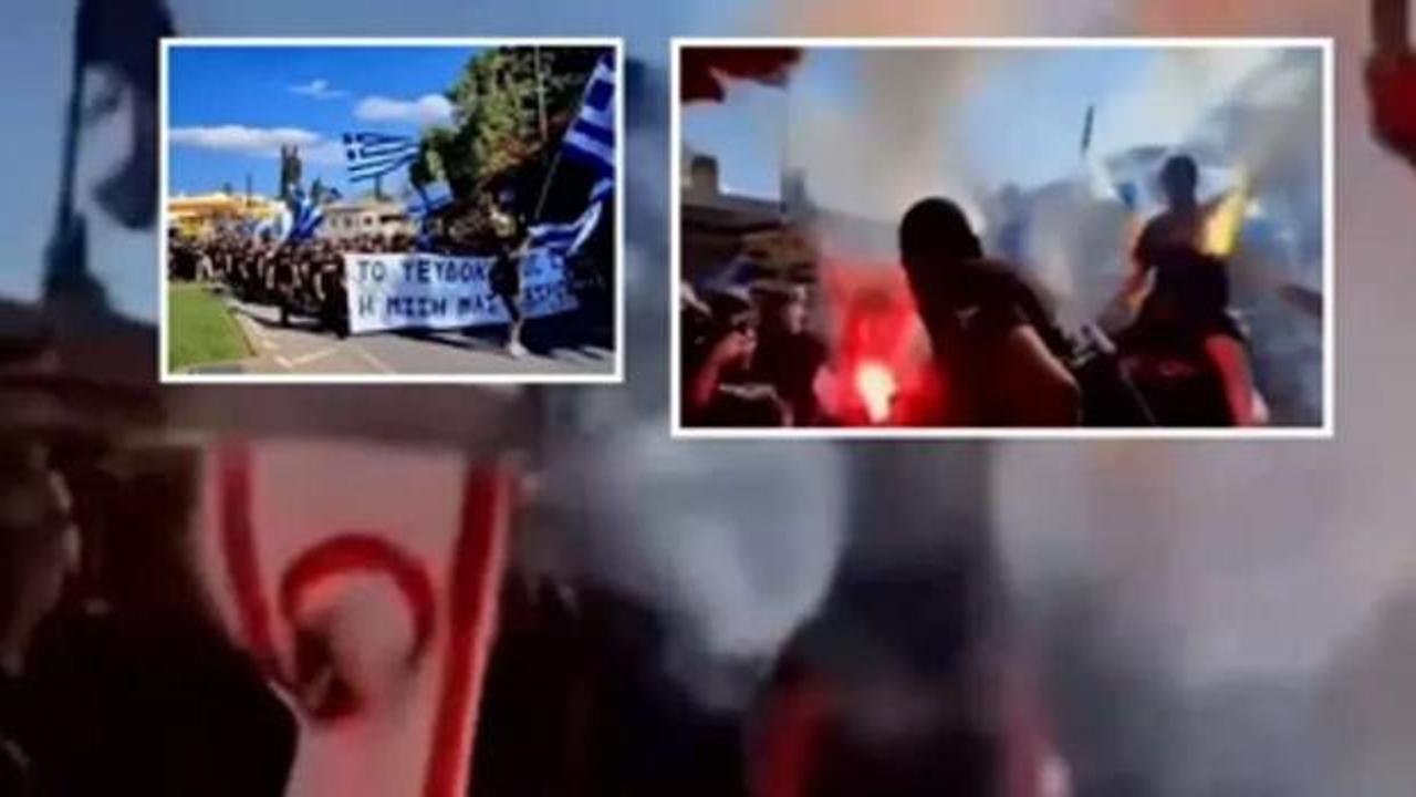 Rumlardan sınırda bayrak yakma provokasyonu! KKTC'den sert tepki