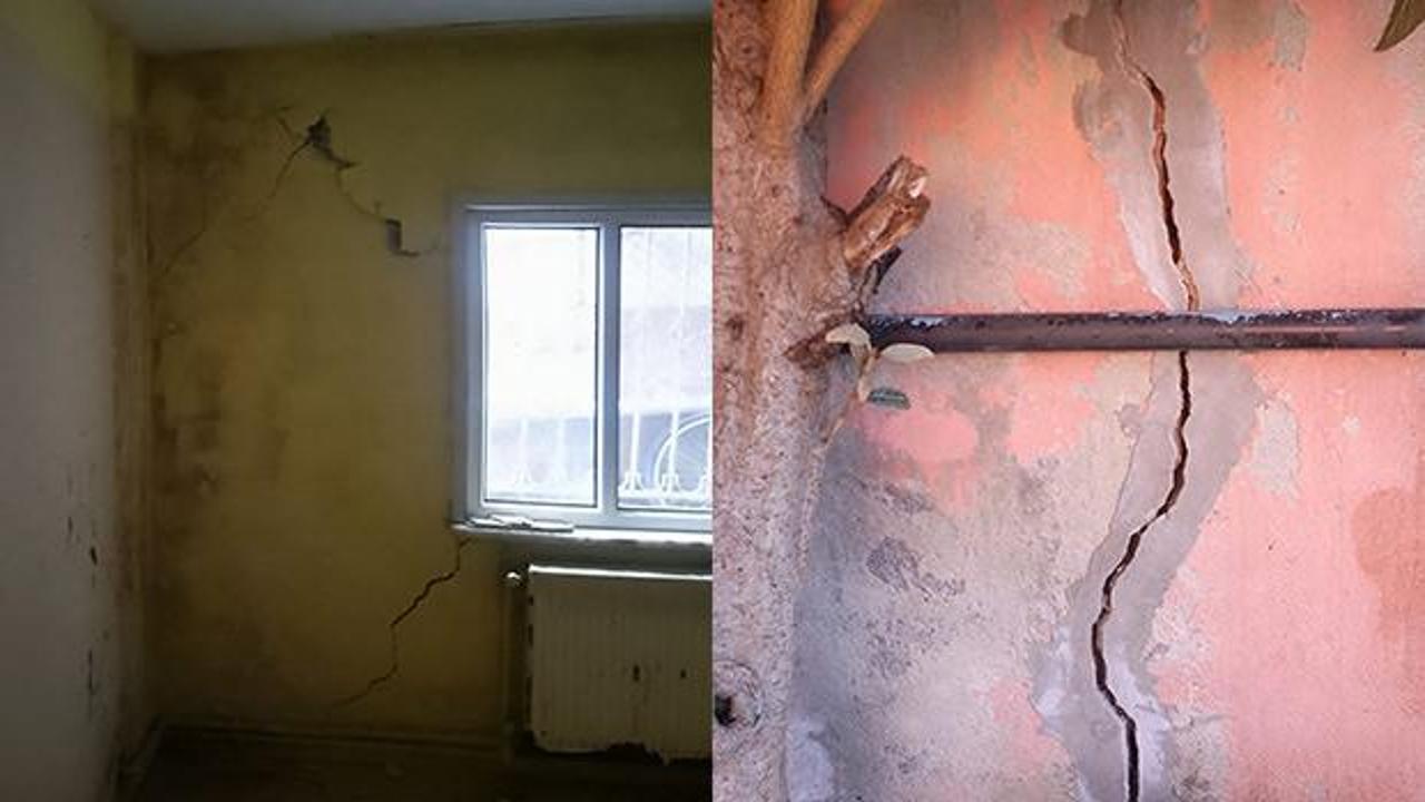 Beykoz'da &ccedil;atlaklar oluşan iki bina tahliye edildi