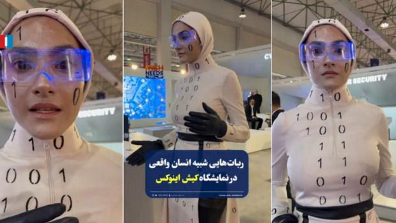 İran'da teknoloji fuarında 'çakma robot' sergilediler! Sosyal medyada alay konusu oldu