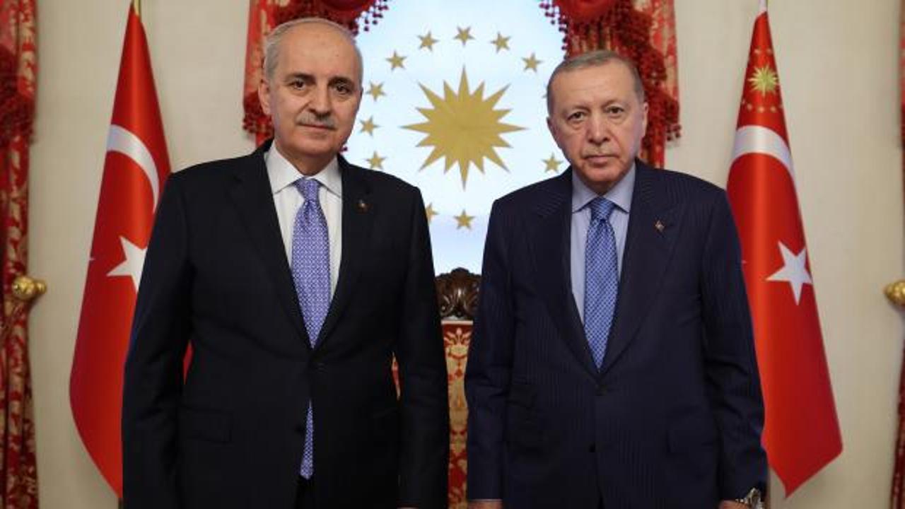 Cumhurbaşkanı Erdoğan, Meclis Başkanı Kurtulmuş'u kabul etti