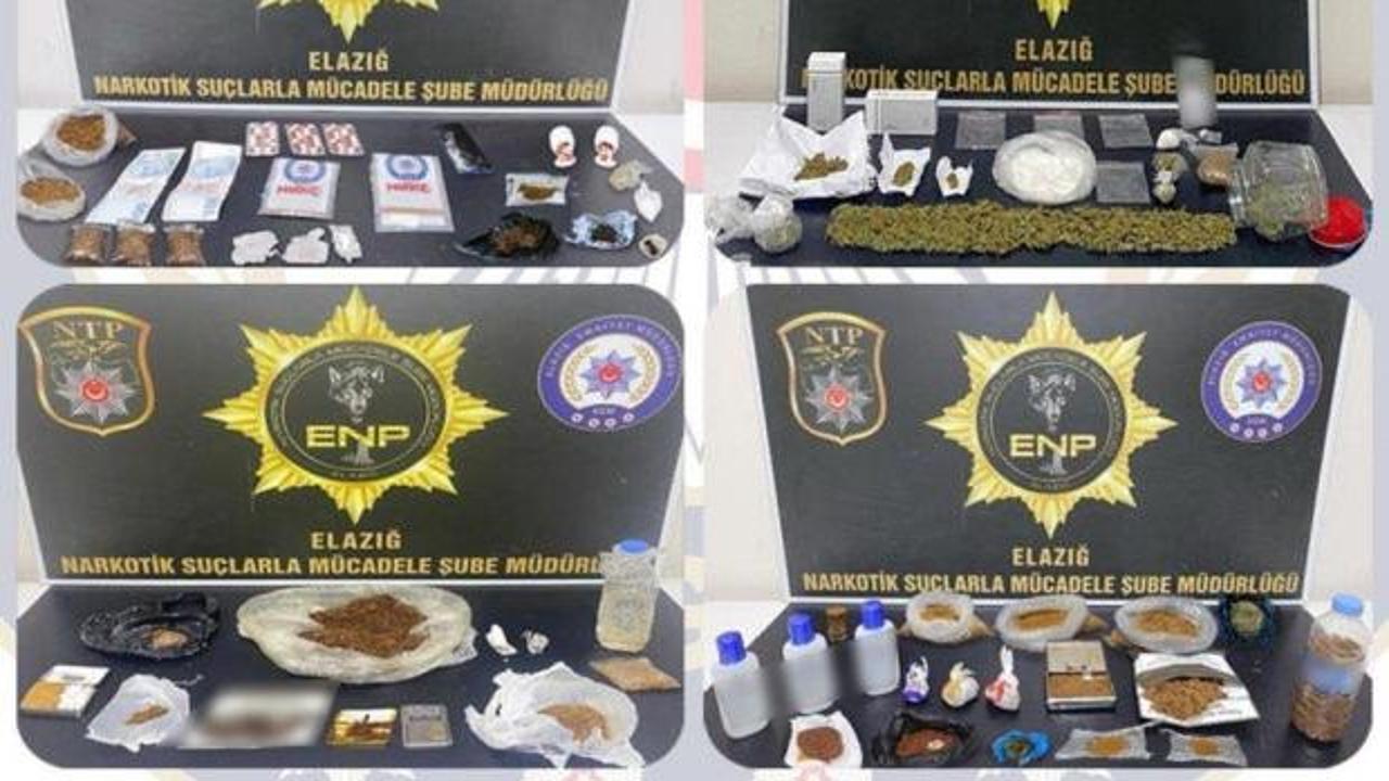 Elazığ’da uyuşturucu operasyonu: 19 tutuklama