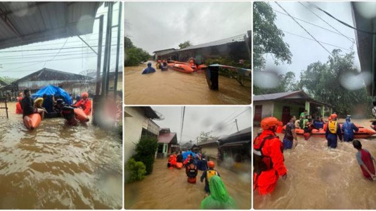 Sumatra Adası'nda kabus! Şiddetli yağışlar felakete yol a&ccedil;tı, can pazarı yaşanıyor