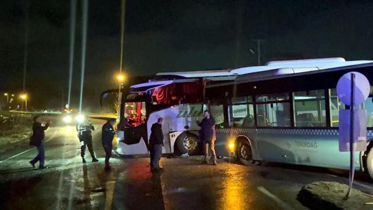 Tekirdağ'da otobüsler çarpıştı: 9 yaralı