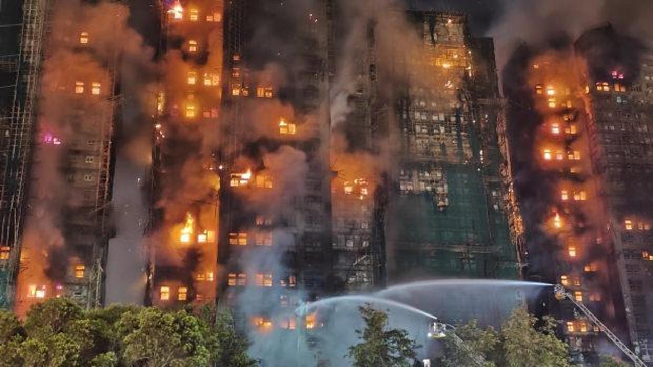 Yangın vahşeti 128 kişiye mezar olmuştu...Hong Kong&rsquo;da 3 g&uuml;n milli yas! 