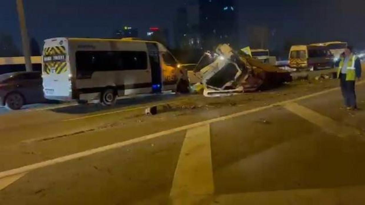 Bağcılar TEM Otoyolu'nda zincirleme kaza!