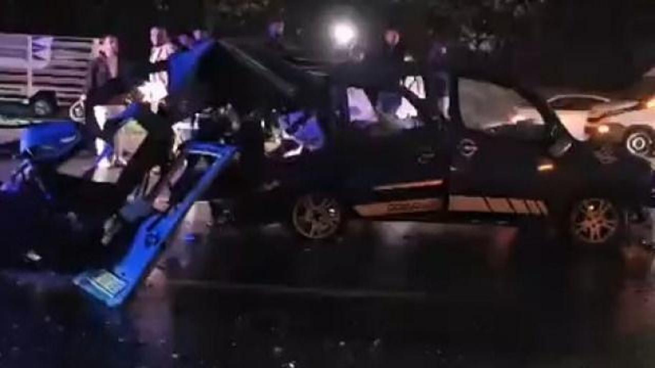 Başakşehir'de zincirleme kaza: Yaralılar var