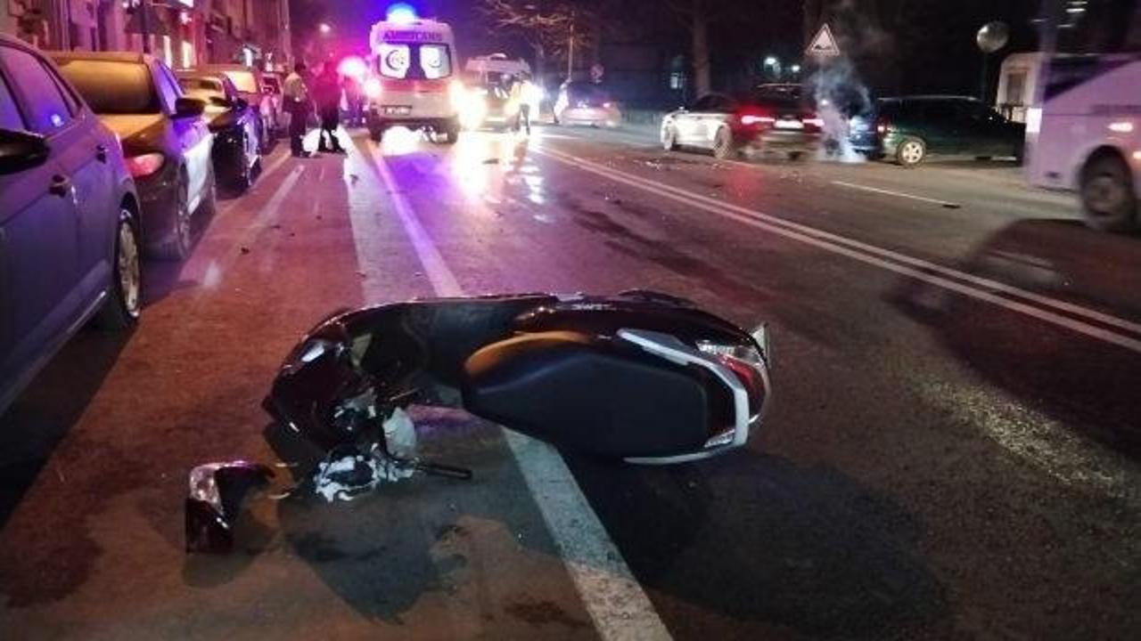 Otomobille çarpışan motosikletin sürücüsü öldü