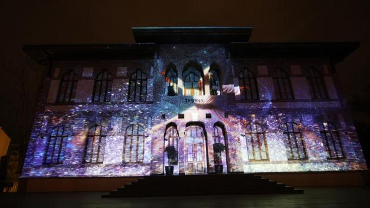 Konya Büyükşehir, Taş Bina'da video mapping gösterisi başlattı 