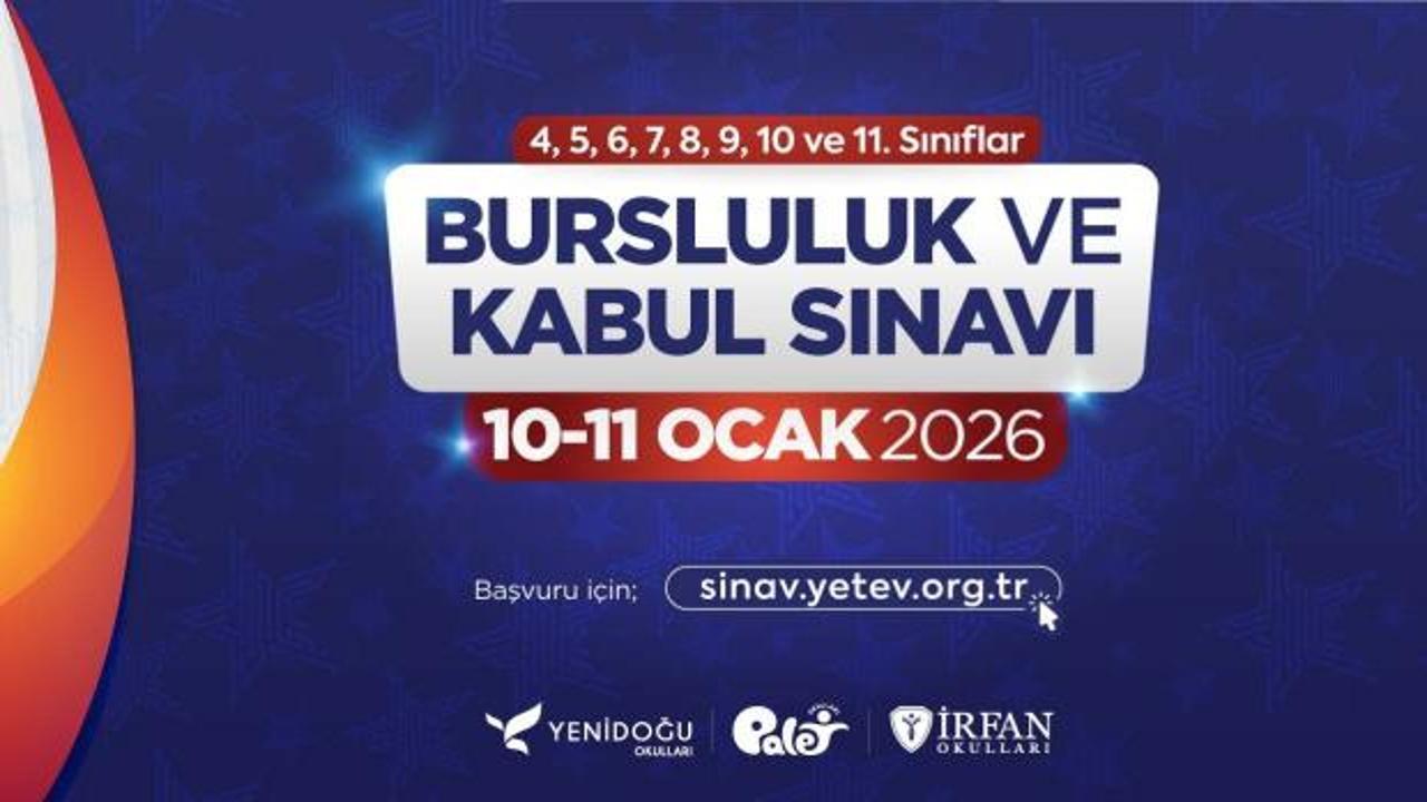 YETEV bursluluk ve kabul sınavı i&ccedil;in geri sayım başladı