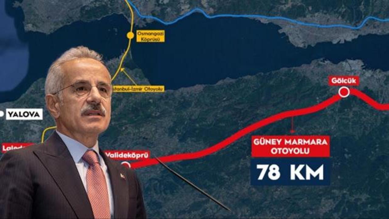Bakan duyurdu: G&uuml;ney Marmara Otoyolu 60 milyar dolarlık ekonomiyi birleştirecek!