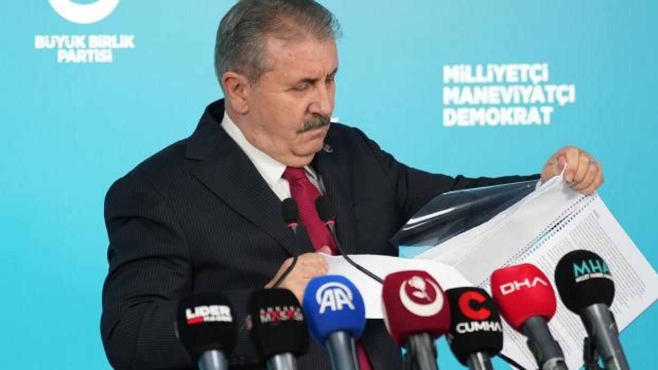 Destici, DEM Parti'nin raporunu yırtıp attı: Sevr hayallerini diriltme girişimi