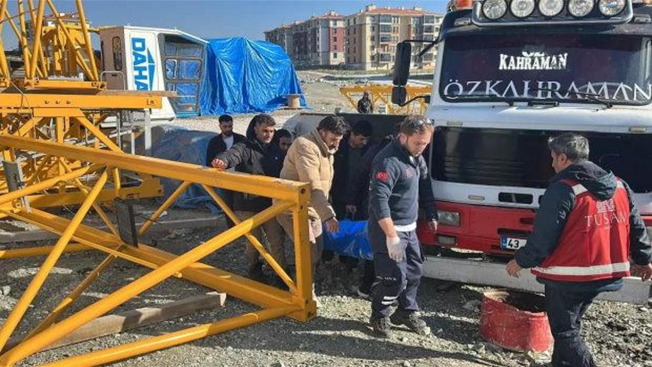 Şantiyede kule vin&ccedil; kazası; 1 iş&ccedil;i yaralandı