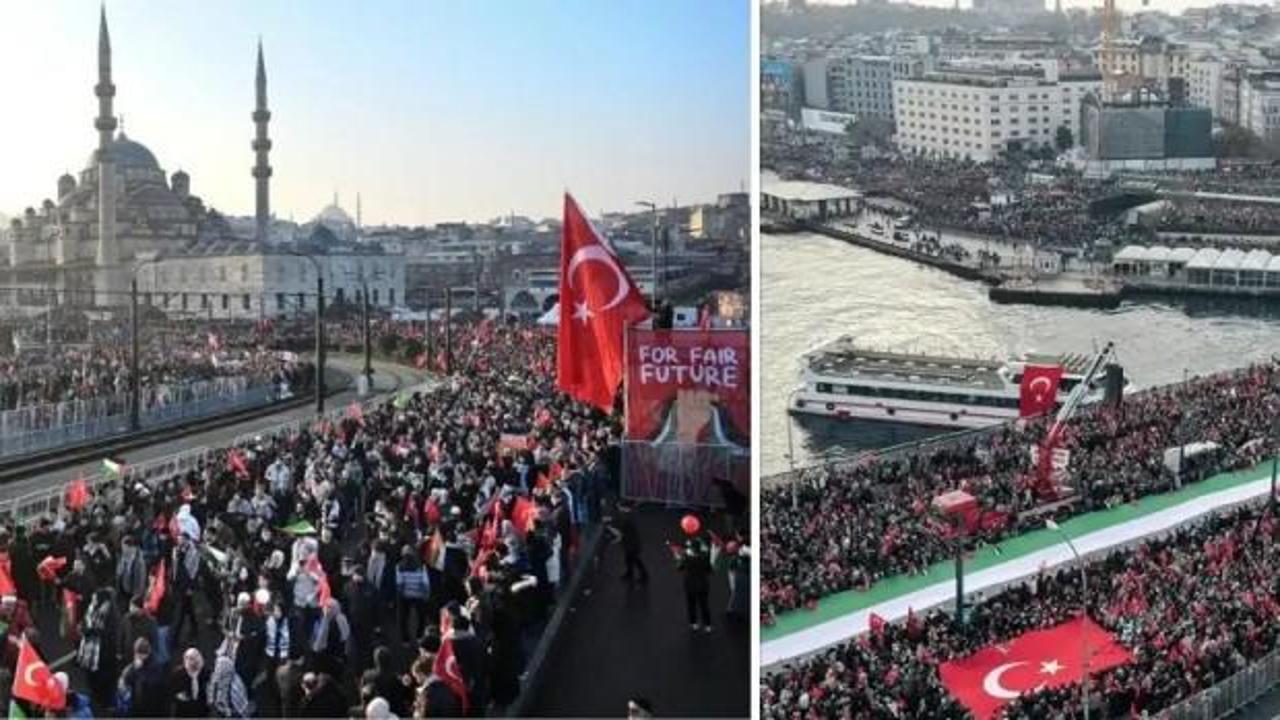 Galata'da Büyük Gazze buluşması