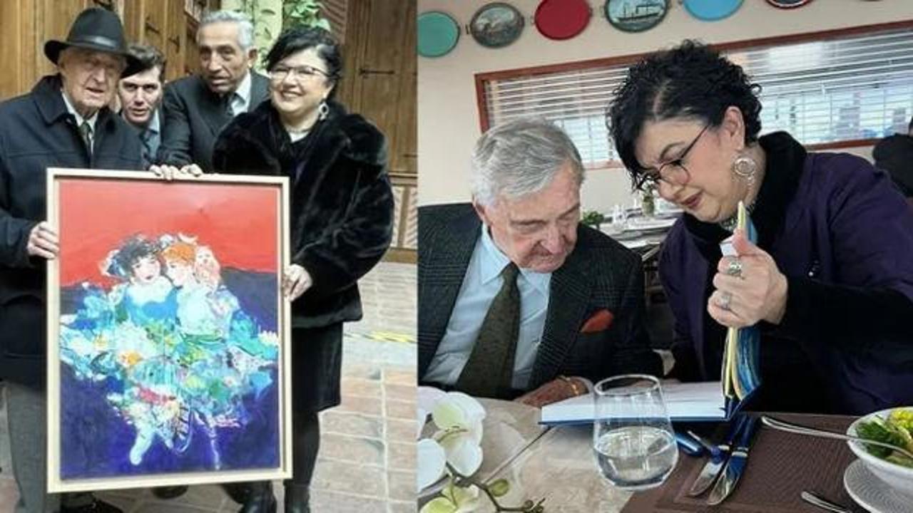 Ressam Funda İyce Tuncel'in 'Hayal Atlası' tablosu Koç Koleksiyonuna girdi