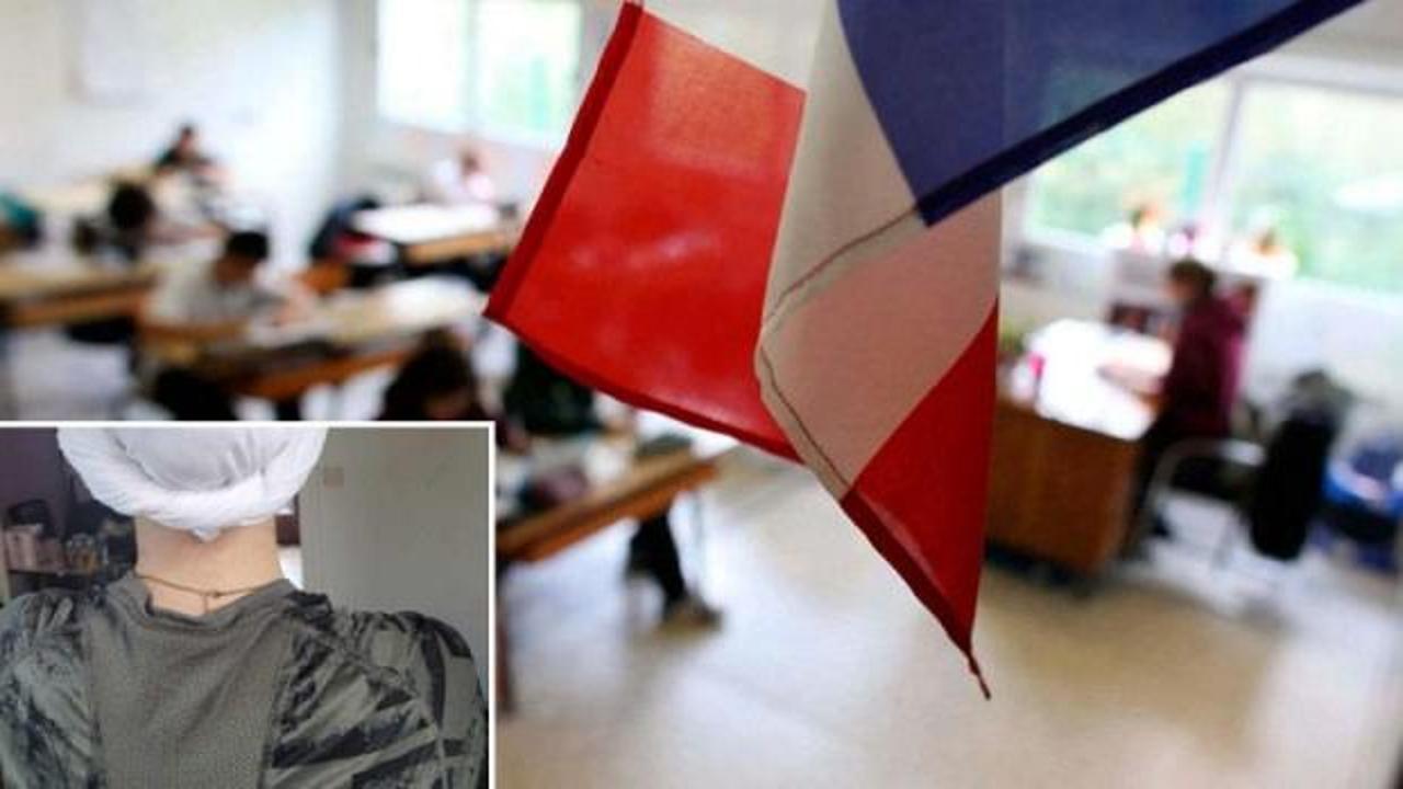 Yine Fransa yine skandal: Tedavi nedeniyle başörtüsü takan öğrenci okuldan uzaklaştırıldı