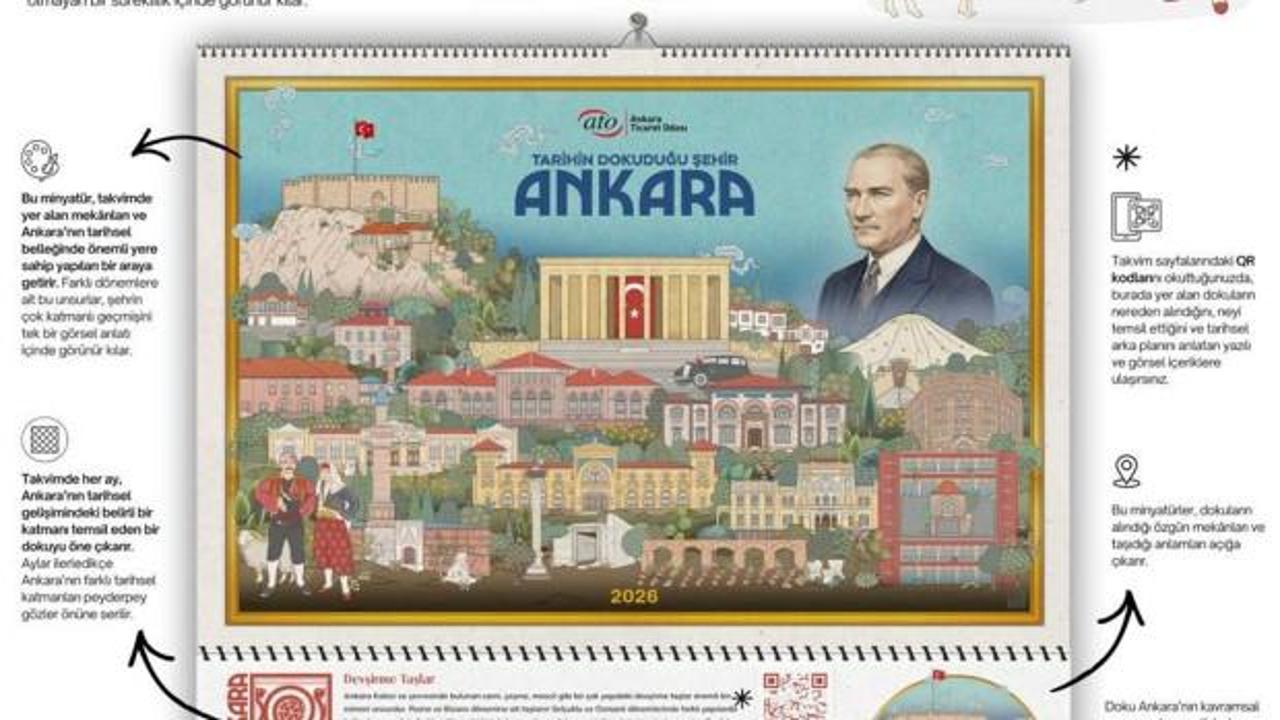 Ankara’nın tarihi dokuları ATO’nun takviminde