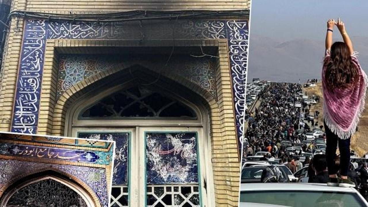 İran'da kirli oyun! Emperyalizmin maşaları kutsal değerlere saldırdı: Camiler alev alev