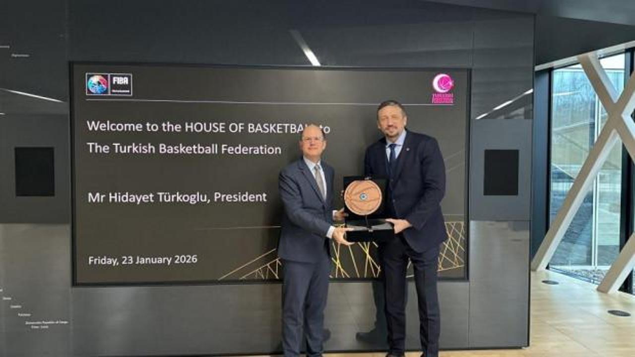 TBF Başkanı Türkoğlu’ndan FIBA Genel Sekreteri Zagklis’e ziyaret
