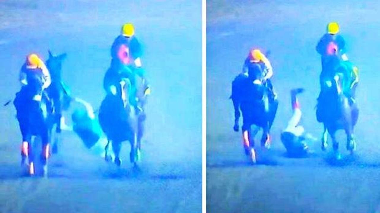 At yarışında korkun&ccedil; olay! Jokey feci şekilde &ouml;ld&uuml;