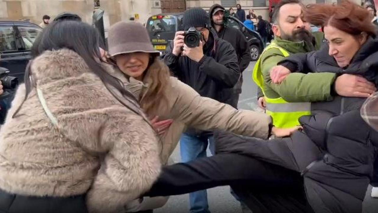 Bölücü terör örgütü YPG'nin uzantıları Londra'da kadınlara saldırdı