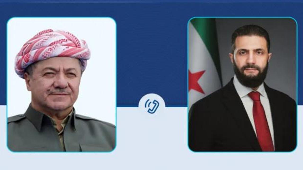Şara'dan flaş telefon diplomasisi: KDP Başkanı Barzani ile görüştü