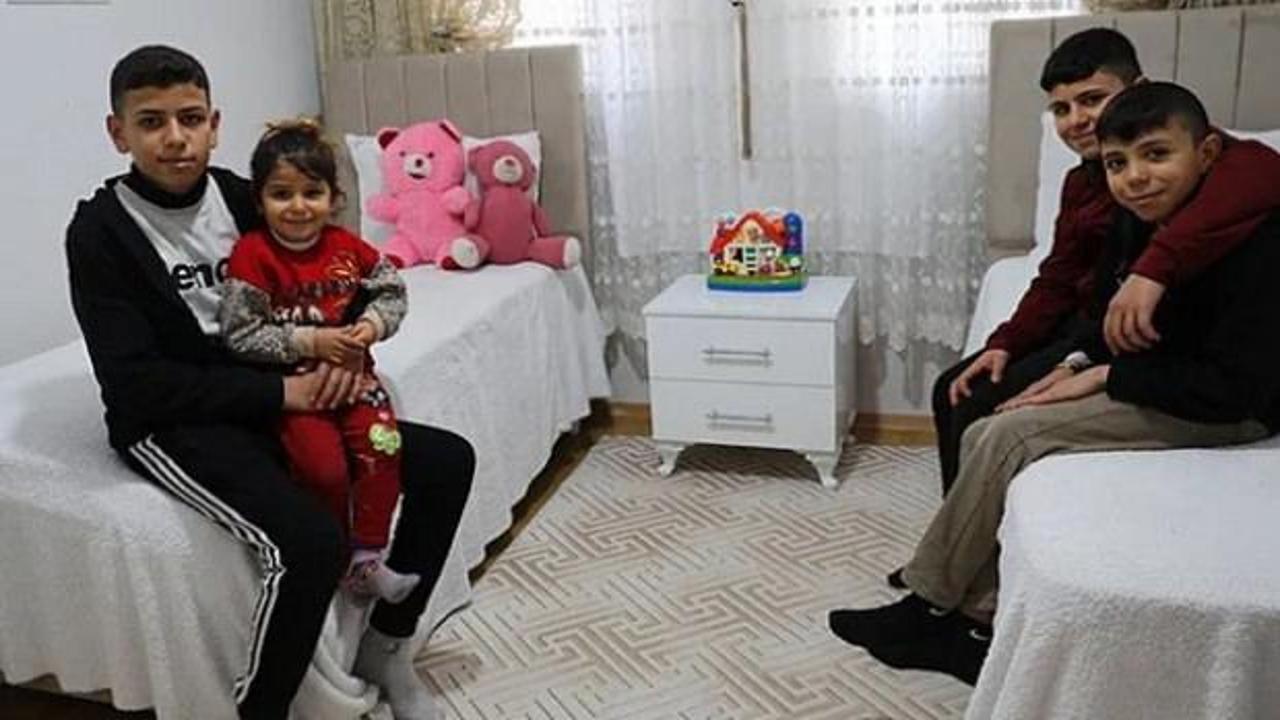 Depremzede çocuk duygulandırdı: Bizim hiç odamız olmamıştı, teşekkürler Tayyip dede!