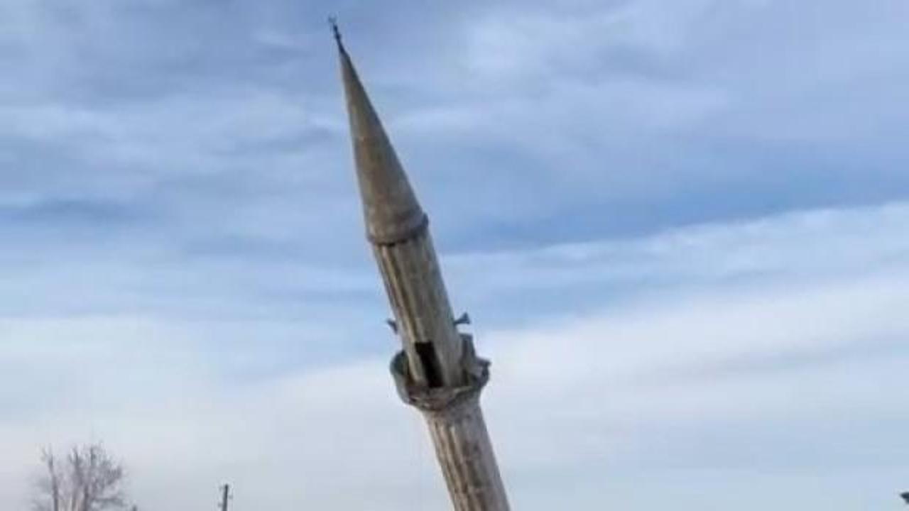 Yer: Rize! Minareyi b&ouml;yle yıktılar 